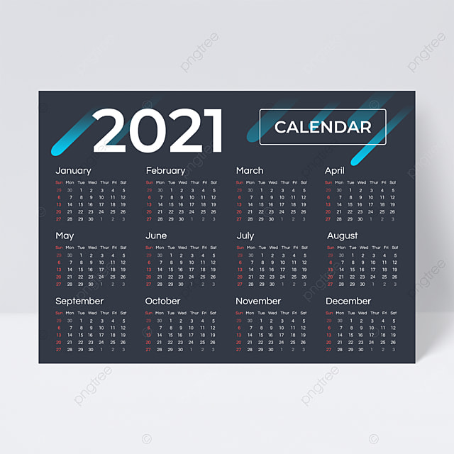 Оформление календаря на 2021