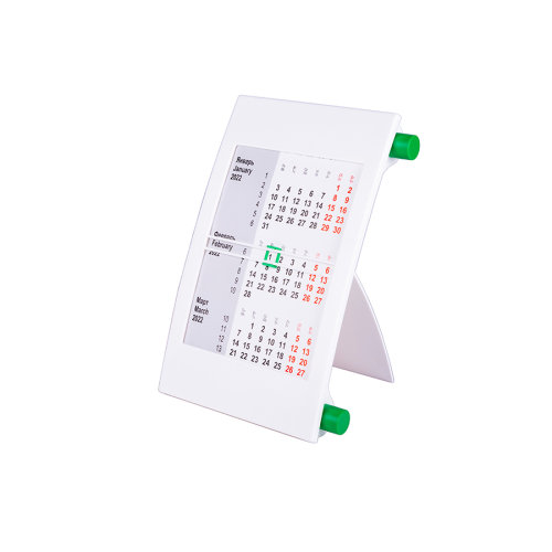 Календарь настольный на 2 года (зеленый, белый)