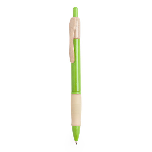 Ручка шариковая ROSDY, пластик с пшеничным волокном, зеленый (зеленый)