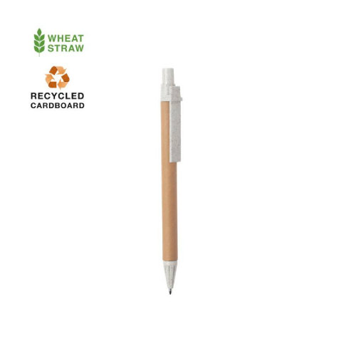 SALCEN, ручка шариковая, рециклированный картон, пластик с пшеничным волокном (натуральный)