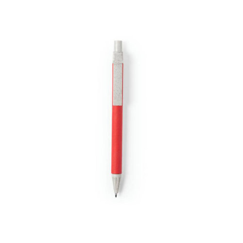 SALCEN, ручка шариковая, рециклированный картон, пластик с пшеничным волокном (красный)