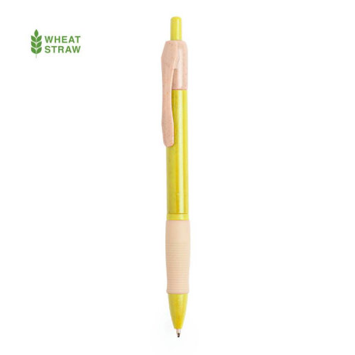 Ручка шариковая ROSDY, пластик с пшеничным волокном, желтый (желтый)