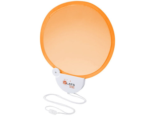 Складной вентилятор (веер) Breeze со шнурком, оранжевый/белый