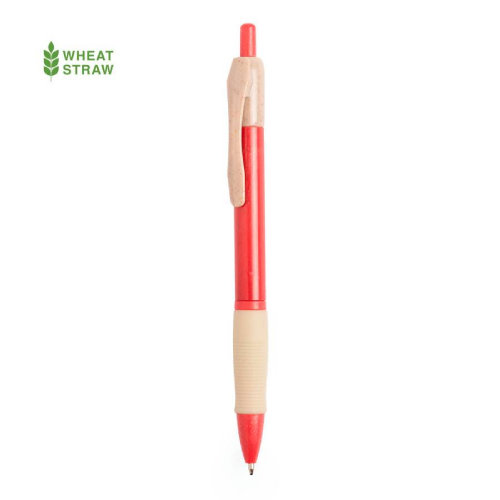 Ручка шариковая ROSDY, пластик с пшеничным волокном, красный (красный)