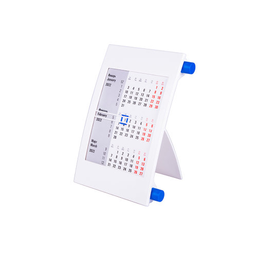 Календарь настольный на 2 года (синий, белый)