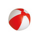 SUNNY Мяч пляжный надувной; бело-красный, 28 см, ПВХ (белый, красный)