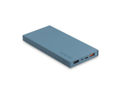 Внешний аккумулятор Rombica NEO ARIA Azure, 10000мАч, Soft-touch, PD, QCharge, Type-C, голубой