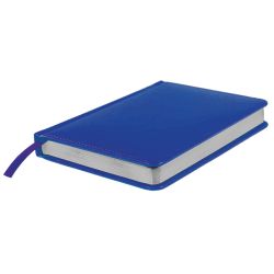 Ежедневник датированный Joy, А5,  синий, белый блок, серебряный обрез (синий)