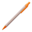 Ручка шариковая VATUM, оранжевый, переработанный картон, PLA-полимолочная кислота, 13,7 см (оранжевый)