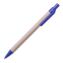 Ручка шариковая VATUM, синий, переработанный картон, PLA-полимолочная кислота, 13,7 см (синий)